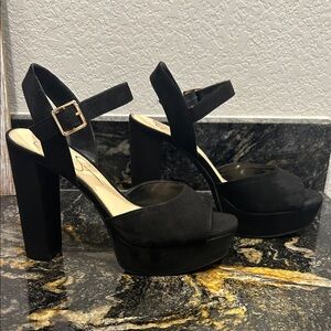 Jessica Simpson Black Platform Sandals Size 8
